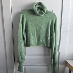 Princess Polly Mint Green Turtleneck Sweater Size 8 G107